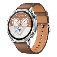 HUAWEI 华为 WATCH GT5 智能手表 46mm 砂砾棕 复合素皮表带