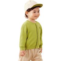 迷你巴拉 （minibala）【亲肤儿童针织开衫】男女童毛衫宝宝柔软毛衣秋230324131201 黄绿41121 100