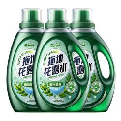 洁宜佳 拖地花露水 地板清洁液 500ml*3瓶 中性PH值 持久留香 强力去污