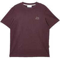 杰克·琼斯（JACK&JONES） 春季款潮流时尚简约休闲宽松字母刺绣纯棉短袖T恤男装225101025 酒红色E16