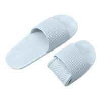 漫巴厘可折叠一次性拖鞋家居出差凉拖鞋浴室旅行静音洗澡抗菌沙滩鞋 蓝色 42-43
