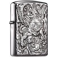 ZIPPO打火机防风芝宝盔甲纯银祥云龙招财貔貅送男士友 重甲纯银天禄貔貅【套餐款】