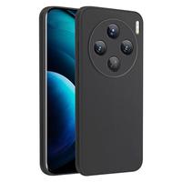 毕亚兹适用vivo x100手机壳 X100保护套 超轻薄全包防摔植绒内衬散热液态硅胶磨砂亲肤手感软壳 JK593黑 X100【全包防摔】液态硅胶 黑