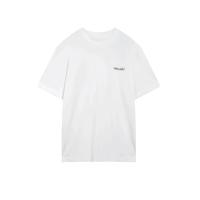 美特斯邦威短袖T恤男士2025夏季印花美式宽松短袖亲肤柔软体恤 S 165/88A 雪白色