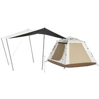 挪客户外 ango自动帐篷天幕二合一户外一室一厅露营野营装备黑胶天幕版 速开帐篷
