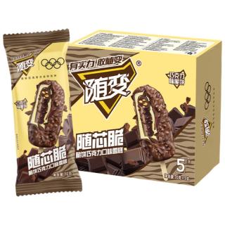 蒙牛 随变随芯脆脆饼巧克力味雪糕70g*5支/冰淇淋