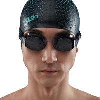 速比涛(Speedo)可左右不同近视度数防雾近视泳镜游泳装备 黑色/烟灰色 800度 800单镜片