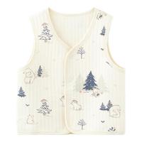 童泰（TONGTAI）婴儿马甲秋冬宝宝夹棉衣服儿童外出上衣TS43J191-DS蓝色73cm