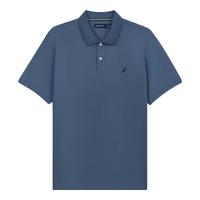 NAUTICA 男装25春夏多色百搭亲肤透气商务休闲短袖POLO衫男KE5102 蓝色4MY M