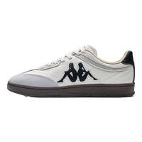 KAPPA卡帕背靠背TIFO德训鞋男鞋2025春季软底轻便运动鞋百搭板鞋子 冬日白/黑色 40