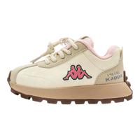 Kappa Kids背靠背卡帕童鞋秋季儿童时尚百搭跑步鞋轻便男 米粉（加绒升级款） 36