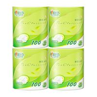 心相印纸巾茶语卷纸卷筒卫生纸4层100克有芯加厚厕纸有芯卷纸手纸家用 4层100克4卷