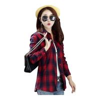 VIILAISH春秋格子女士衬衫女韩版显瘦打底衫女衬衣女生格纹衬衫女 7799-5黑白 3XL