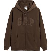 Gap男女春季LOGO碳素软磨抓绒卫衣888730宽松连帽衫