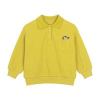 马·拉丁（M.Latin）/童装男女大小童卫衣24年春装趣味装饰polo领卫衣 姜黄 120cm