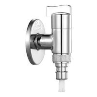 潜水艇(Submarine)F4044角阀洗衣机龙头水嘴黄铜镀铬4分快接4分螺纹自带止水针银色