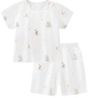 乖奇熊婴儿短袖短裤分体套装夏季薄款宝宝纯棉居家衣服裤子两件套儿童T