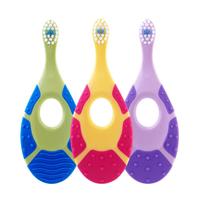 Jordan婴幼儿童牙刷0-2岁3支装颜色随机送漱口杯