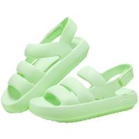 斯凯奇（Skechers）凉鞋女士2025年夏季厚底休闲拖鞋舒适外穿透气沙滩鞋111646 柠檬色/LIME 37