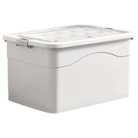 箱居塑料收纳箱大号衣物整理箱搬家箱储物箱带轮特大号玩具被子打包箱 立柱箱120#【53*38*31】2只装