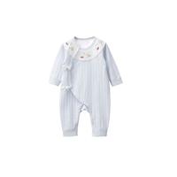 纯棉新生儿哈衣爬服春秋季男女宝宝斜襟连体衣A类亲肤婴儿衣服