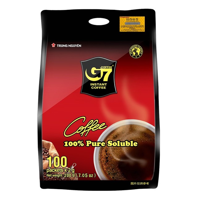 G7 COFFEE 越南进口黑咖啡 口味：G7黑咖啡100杯 2g*100包