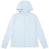 乔丹QIAODAN童装儿童防晒衣2025夏季童中性遮阳户外衣连帽皮肤衣 春日蓝 140 CM