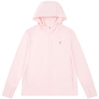 乔丹QIAODAN童装儿童防晒衣2025夏季童中性遮阳户外衣连帽皮肤衣 傲蕾粉 140 CM