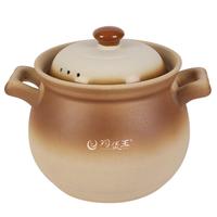 陶煲王6-8升-10升陶瓷砂锅煲汤4-6人家用耐高温干烧不裂老式土沙锅大号 复古釉团圆煲【原陶釉面】 8L