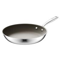 REDCHEF红厨钛陶瓷平底锅28cm家用不粘锅牛排小煎锅煎蛋煎饼锅不锈钢炒菜锅 【有钛不锈钢】0氟煎锅 28cm