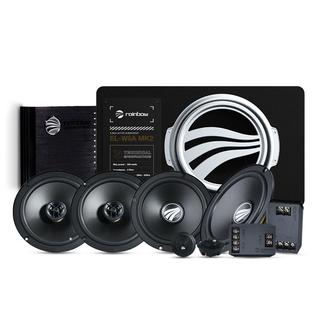 RAINBOW德国彩虹 汽车音响改装4门6喇叭+DSP+低音炮扬声器套装HIFI音质