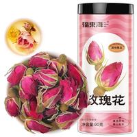 福东海 玫瑰花90克 精选平阴玫瑰花茶 重瓣红玫瑰花草茶泡水女神养生茶
