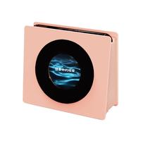 四舍五入属意悬浮歌词蓝牙音箱智能字幕显示壁画桌面无线复古电脑迷你小音响唱片机女生精致高级感 樱露粉女生实用走心高级
