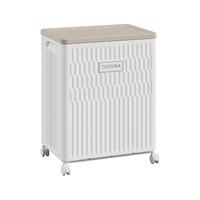 KAMAN衣服收纳箱超大翻盖整理箱玩具箱大容量可折叠秋冬衣物被子储物柜 翻盖折叠箱【108L/带滑轮】2个