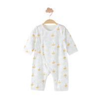 俏贝熊婴儿连体衣夏季薄款新生儿空调服宝宝哈衣纯棉内衣家居服夏天衣服 雨伞连体衣 66cm