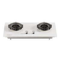 康宝（Canbo）燃气灶嵌入式煤气炉双灶 灶台双边定时灶具5.0kW大火力白色灶JZY-2QB626 液化气