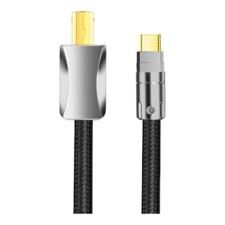 YYTCG 发烧级镀银 Type-c转USB-B音频线