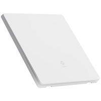 国际电工开关插座面板超薄哑光磨砂86型暗装5孔插座奶油风白色无框大板 一开多控开关【中途开关】