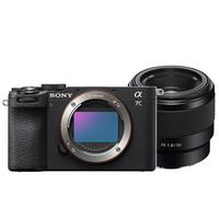  SONY/索尼 Alpha 7C系列 AI智能芯片 全画幅微单相机套装+标准定焦镜头  单头套机 黑色 F1.8 50mm