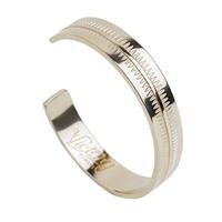 马登福叔 美式复古纳瓦霍半环式手镯印第安开口白铜工装手环配饰品男女 白古铜