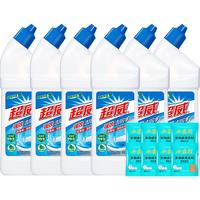 超威洁厕灵马桶去垢洁厕剂洁厕液洁厕精厕所清洁剂去异味除菌去污 【强效去垢】 500g 6瓶