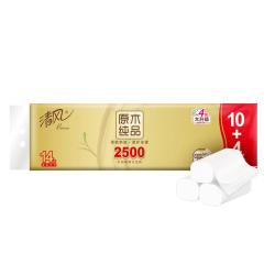 清风 原木金装 卷纸 4层2500g