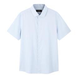 雅戈尔 衬衫男士春夏青年男免烫短袖衬衫凉感面料 浅绿格子 40 （175/92Y）