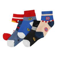 红豆袜子男童柔棉弹力透气卡通童趣休闲袜5双装【24年秋季】 均码 22cm-24cm