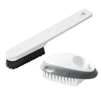 百家好世软毛鞋刷洗鞋清洁刷洗衣刷长柄鞋刷家用鞋刷子 衣物刷+鞋刷