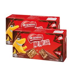 雀巢 脆脆鲨威化巧克力味涂层夹心饼干  经典巧克力味18.6g*40条