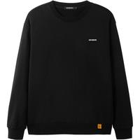 gxgjeansgxg.jeans重磅卫衣男装春秋季套头圆领字母刺绣多色上衣潮 黑色 175/L