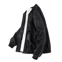 【水洗皮】经典棒球服夹克男外套春秋PU皮夹克外套男士外套
