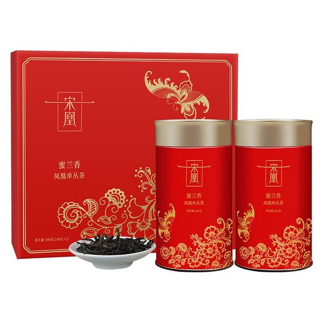 移动端、京东百亿补贴：宋凰 乌龙茶花韵系列单丛凤凰单枞蜜兰香特级200g中火礼盒装茶叶+送一罐蜜兰香100g 实际到手3罐300g