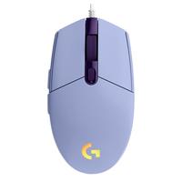 罗技 G102 二代 有线鼠标 8000DPI RGB 紫色